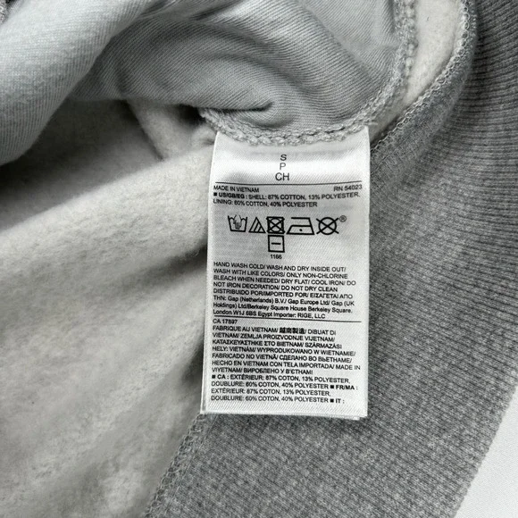 Banana Republic Women Grey Embellished Sweater Bomber Size S - Picture 7 of 10